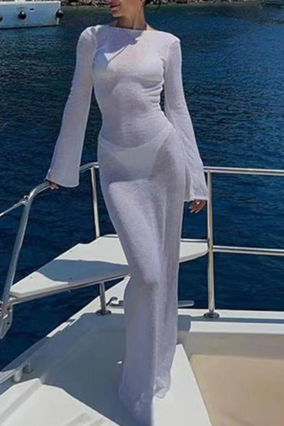robe blanche transparente