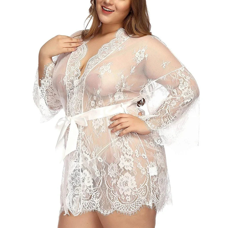 robe de chambre blanche transparente