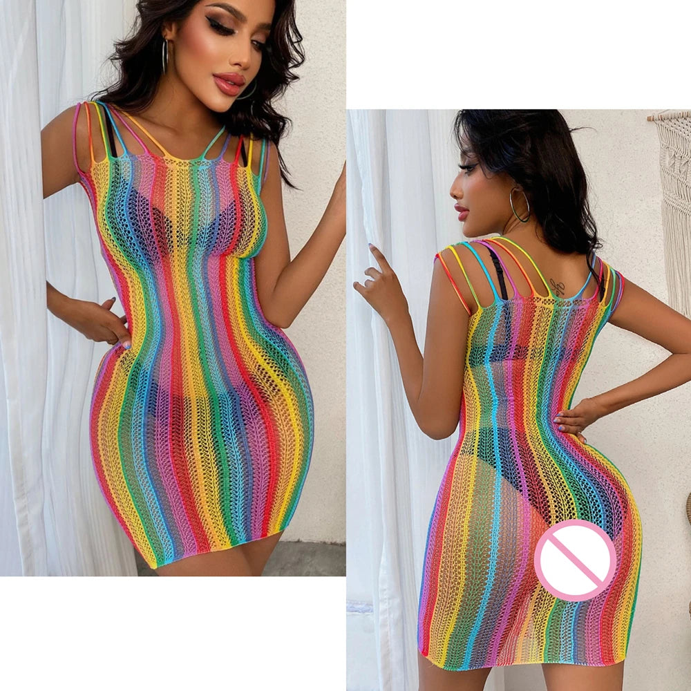 robe maille transparente