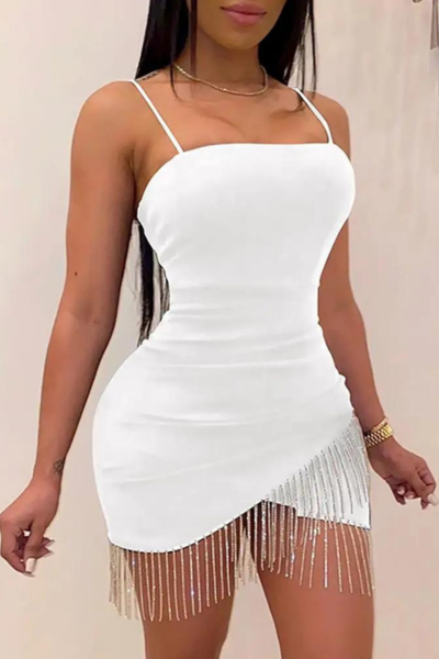 robe sexy club blanche