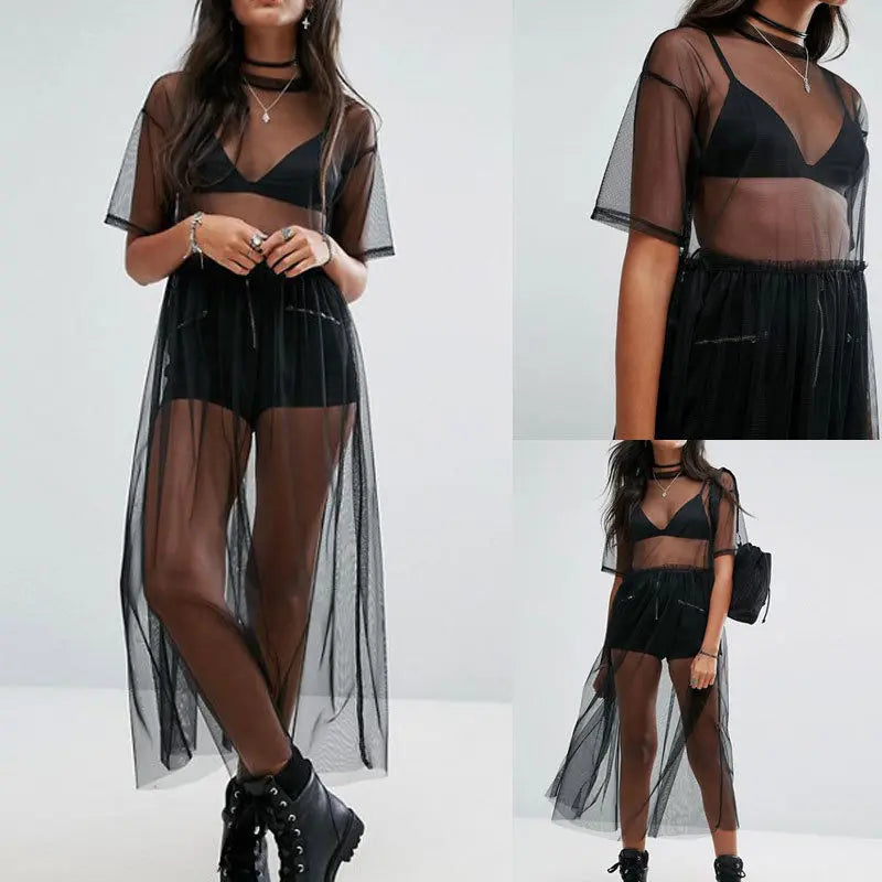 robe longue transparente