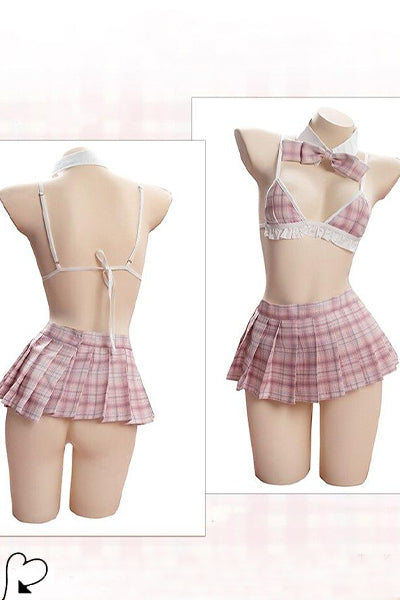 Costume Ecoliere Sexy Rose