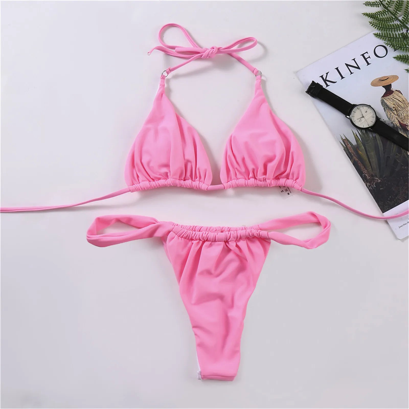 bikini string taille haute